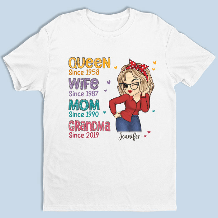 Meilleure grand-mère depuis toujours - T-shirt, sweat à capuche, sweat-shirt unisexe personnalisé pour la famille - Cadeau d'anniversaire pour maman, grand-mère