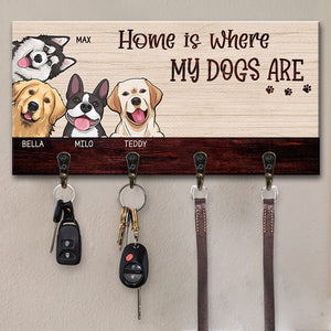 La maison est là où sont les pattes - Porte-clés personnalisé pour chien et chat, porte-clés - Cadeau pour les amoureux des animaux, propriétaires d'animaux
