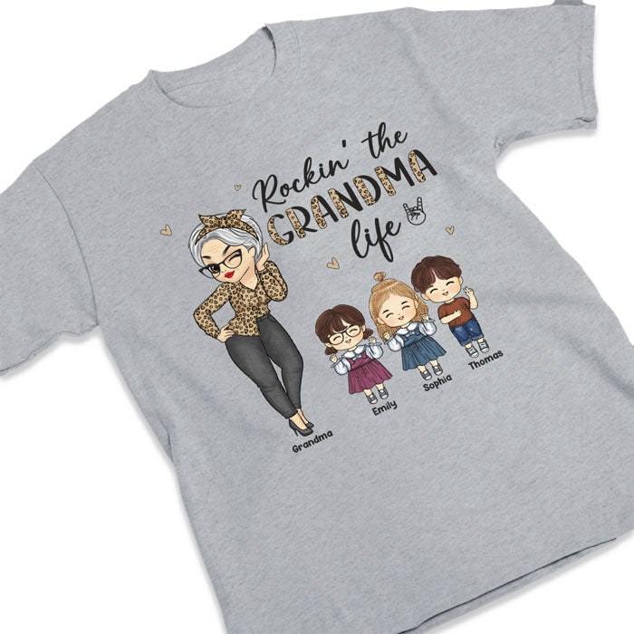 Rockin' The Nana Life - T-shirt unisexe personnalisé, sweat à capuche, sweat-shirt - Cadeau de fête des mères, d'anniversaire pour maman, grand-mère