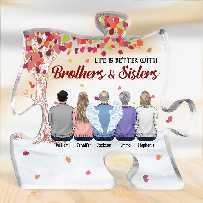 Le plus beau cadeau de tous - Plaque acrylique personnalisée en forme de puzzle pour la famille - Cadeau pour les membres de la famille