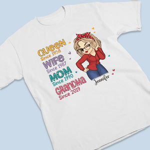 Meilleure grand-mère depuis toujours - T-shirt, sweat à capuche, sweat-shirt unisexe personnalisé pour la famille - Cadeau d'anniversaire pour maman, grand-mère