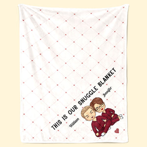 Voici notre couverture douillette - Couverture personnalisée pour couple - Cadeau pour mari et femme, anniversaire