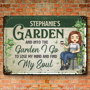 Je suis venu au jardin et j'ai murmuré aux plantes - Panneau en métal personnalisé pour la décoration de la maison - Cadeau de pendaison de crémaillère pour les amateurs de jardinage