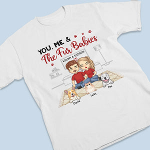 Toi, moi et les bébés à fourrure - T-shirt unisexe personnalisé pour couple, sweat à capuche, sweat-shirt - Cadeau pour couples, propriétaires d'animaux, amoureux des animaux