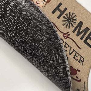 La maison est là où je suis avec toi - Tapis décoratif personnalisé pour couple - Cadeau pour mari et femme, anniversaire