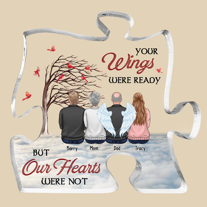 Nous sommes toujours avec vous - Plaque commémorative personnalisée en acrylique en forme de puzzle - Cadeau de condoléances, cadeau pour les membres de la famille