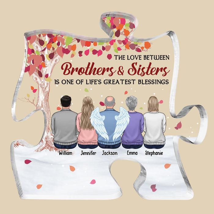 Le plus beau cadeau de tous - Plaque acrylique personnalisée en forme de puzzle pour la famille - Cadeau pour les membres de la famille