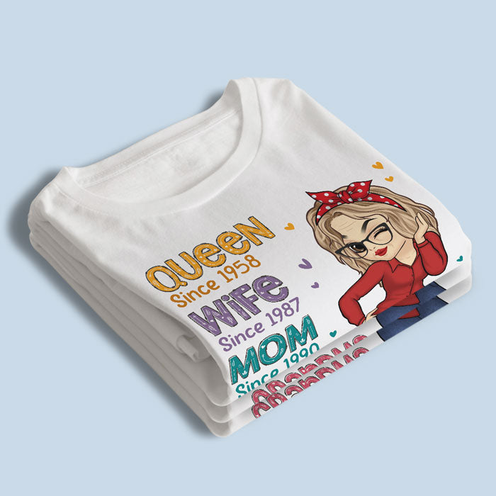 Meilleure grand-mère depuis toujours - T-shirt, sweat à capuche, sweat-shirt unisexe personnalisé pour la famille - Cadeau d'anniversaire pour maman, grand-mère
