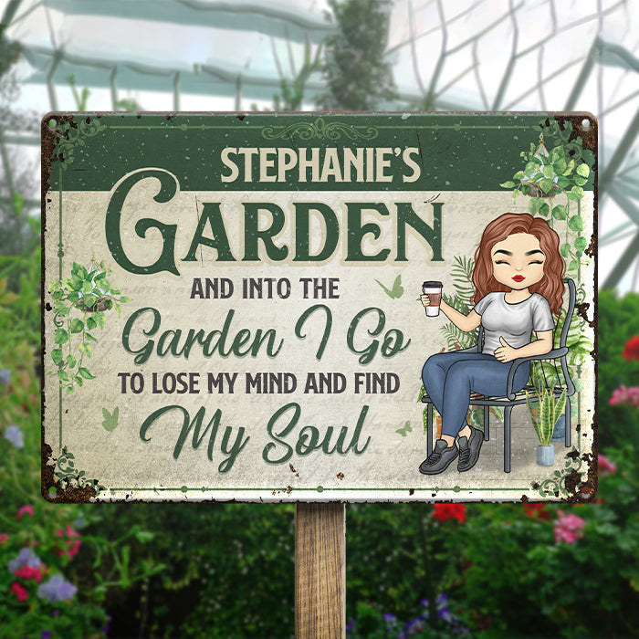 Je suis venu au jardin et j'ai murmuré aux plantes - Panneau en métal personnalisé pour la décoration de la maison - Cadeau de pendaison de crémaillère pour les amateurs de jardinage