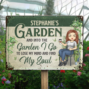 Je suis venu au jardin et j'ai murmuré aux plantes - Panneau en métal personnalisé pour la décoration de la maison - Cadeau de pendaison de crémaillère pour les amateurs de jardinage