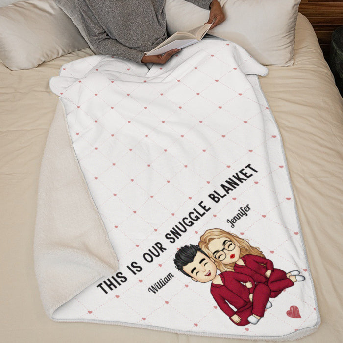 Voici notre couverture douillette - Couverture personnalisée pour couple - Cadeau pour mari et femme, anniversaire
