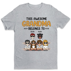 This Awesome Grandma Grandpa Belongs To Cool Kids - Family Personalized Custom Unisex T-shirt, Hoodie, Sweatshirt - Birthday Gift For Grandma, Grandpa