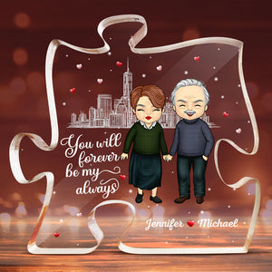 La pièce manquante de mon cœur - Plaque acrylique personnalisée en forme de puzzle pour couple - Cadeau pour mari et femme, anniversaire