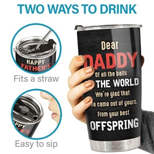 Bonne fête des pères de la part de votre progéniture - Cadeau pour papa, cadeau pour la fête des pères - Gobelet personnalisé