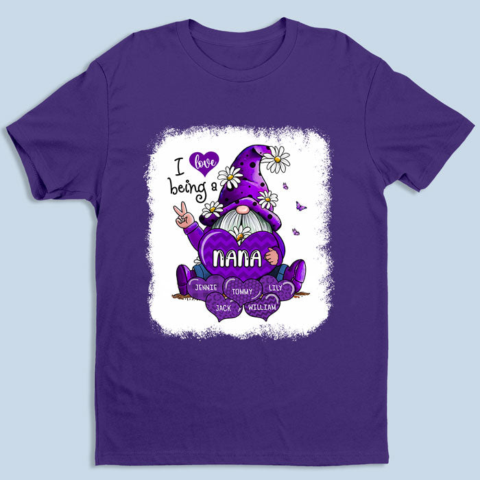 J'adore être grand-mère - T-shirt personnalisé avec fausse eau de Javel - Cadeau d'anniversaire pour grand-mère