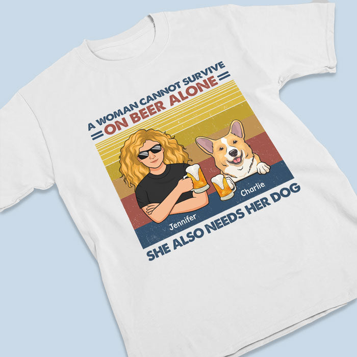 Nous ne pouvons pas survivre seuls, nous avons besoin de chiens - T-shirt unisexe personnalisé pour chien, sweat à capuche, sweat-shirt - Cadeau pour les propriétaires d'animaux, les amoureux des animaux