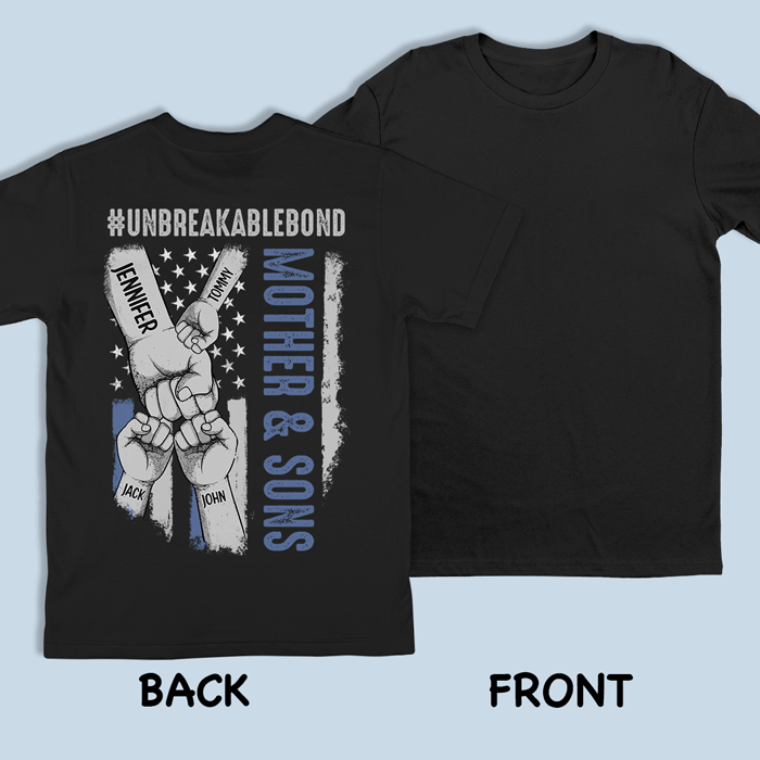 Notre relation indestructible - T-shirt, sweat à capuche et sweat-shirt unisexe personnalisé avec imprimé au dos - Cadeau d'anniversaire pour maman