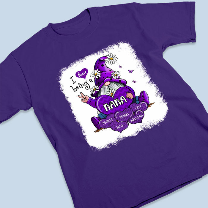 J'adore être grand-mère - T-shirt personnalisé avec fausse eau de Javel - Cadeau d'anniversaire pour grand-mère