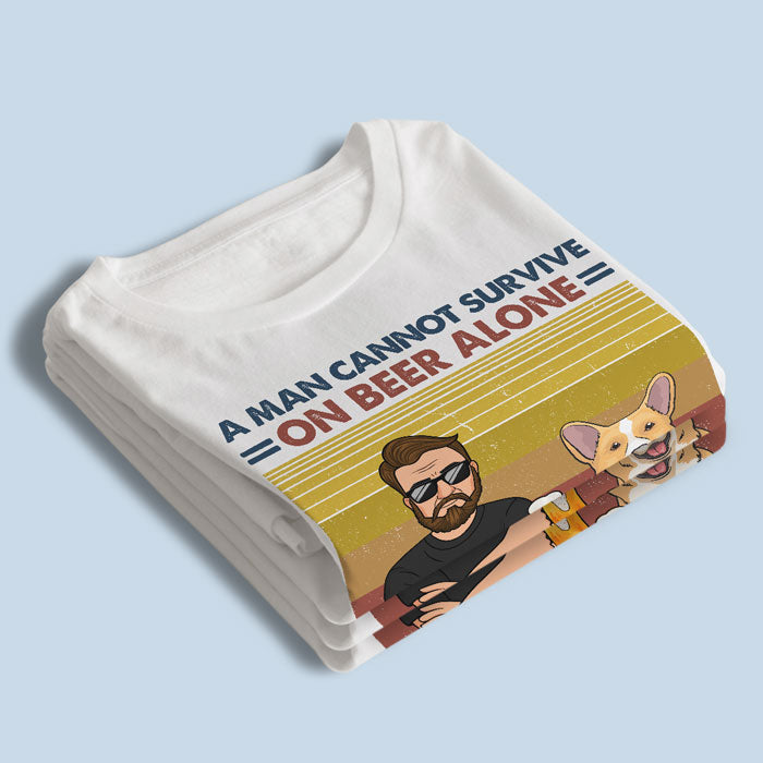 Nous ne pouvons pas survivre seuls, nous avons besoin de chiens - T-shirt unisexe personnalisé pour chien, sweat à capuche, sweat-shirt - Cadeau pour les propriétaires d'animaux, les amoureux des animaux