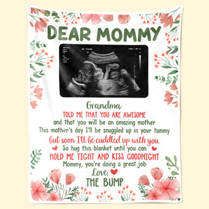 Couverture personnalisée - Cadeaux personnalisés pour baby shower, révélation du sexe du bébé pour les nouvelles mamans, les nouveaux papas, les nouveaux parents - Bientôt, je serai blotti contre toi