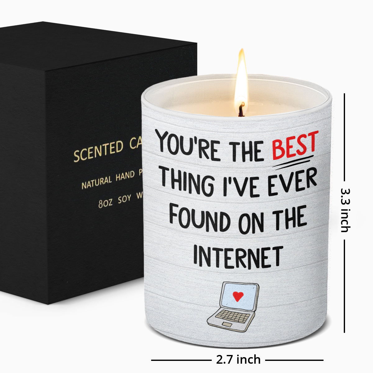 Tu es la meilleure chose - Bougie parfumée sans fumée pour couple - Cadeau pour mari et femme, anniversaire