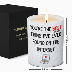 Tu es la meilleure chose - Bougie parfumée sans fumée pour couple - Cadeau pour mari et femme, anniversaire