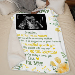 Couverture personnalisée - Cadeaux personnalisés pour baby shower, révélation du sexe du bébé pour les nouvelles mamans, les nouveaux papas, les nouveaux parents - Bientôt, je serai blotti contre toi