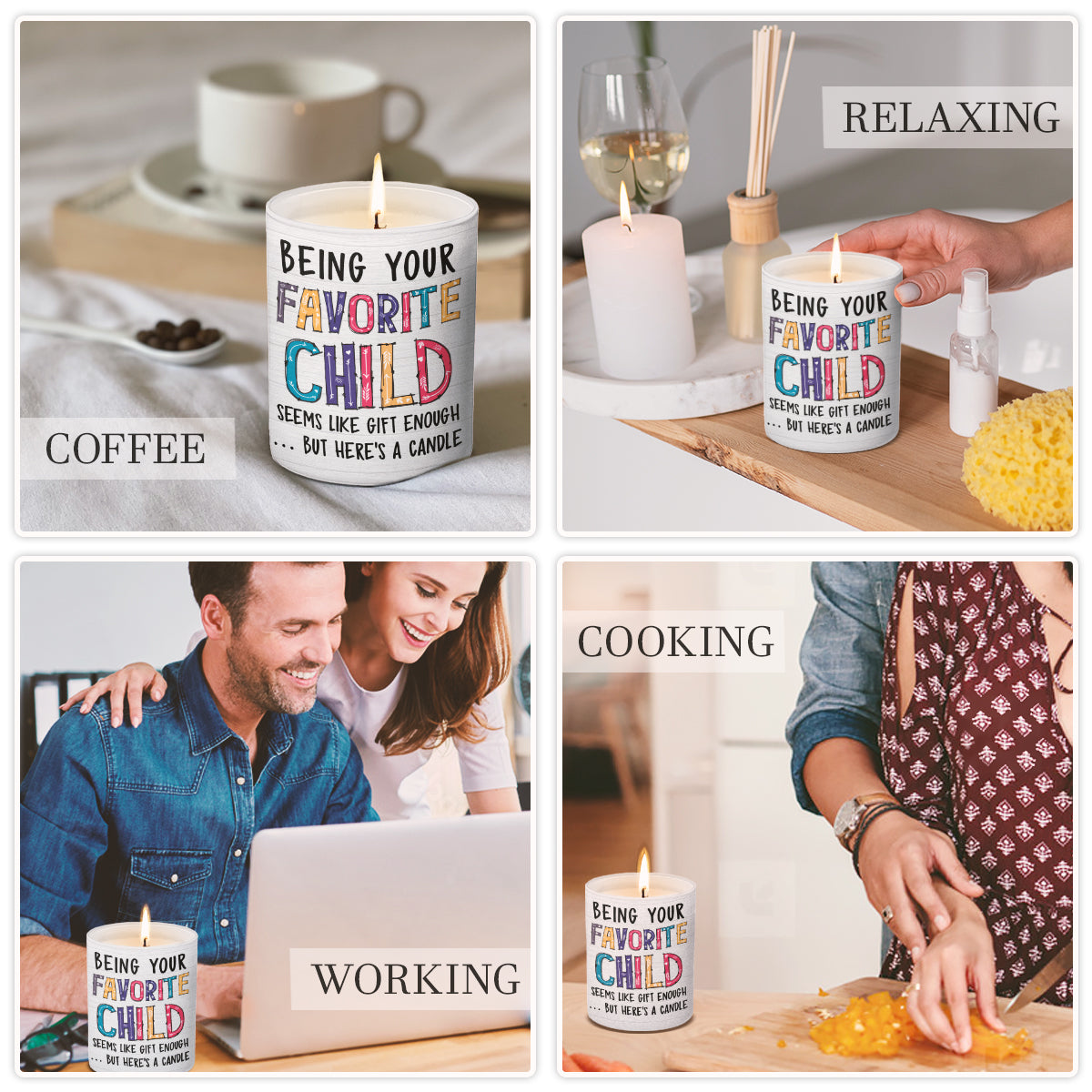 Being Your Favorite Child - Family Smokeless Scented Candle - Mother's Day, Birthday Gift For Mom