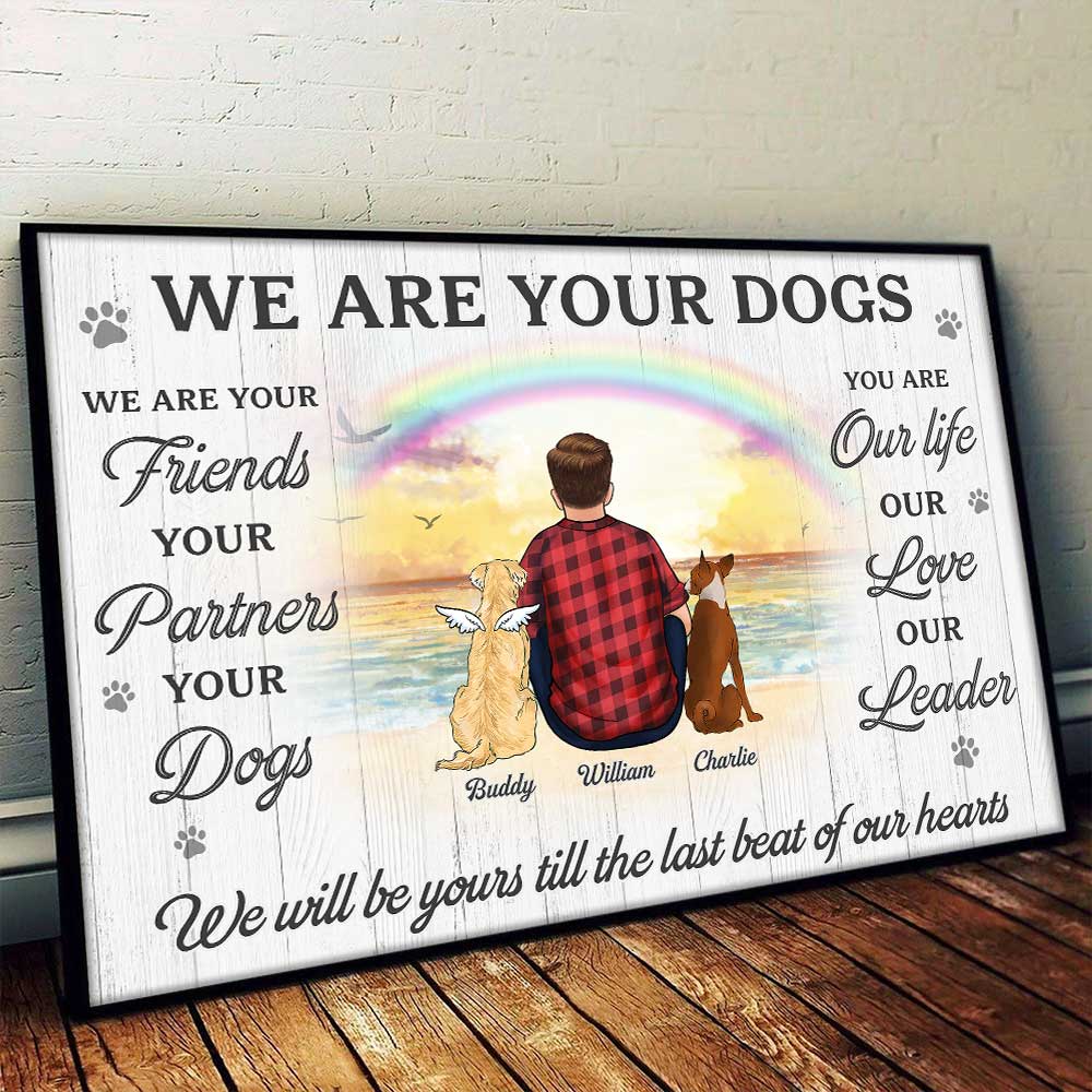 Je suis ton ami, ton partenaire, ton chien - Affiche horizontale personnalisée pour chien - Cadeau pour les propriétaires d'animaux de compagnie, les amoureux des animaux