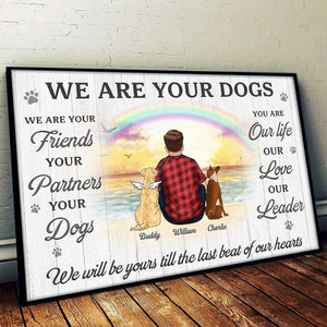 Je suis ton ami, ton partenaire, ton chien - Affiche horizontale personnalisée pour chien - Cadeau pour les propriétaires d'animaux de compagnie, les amoureux des animaux