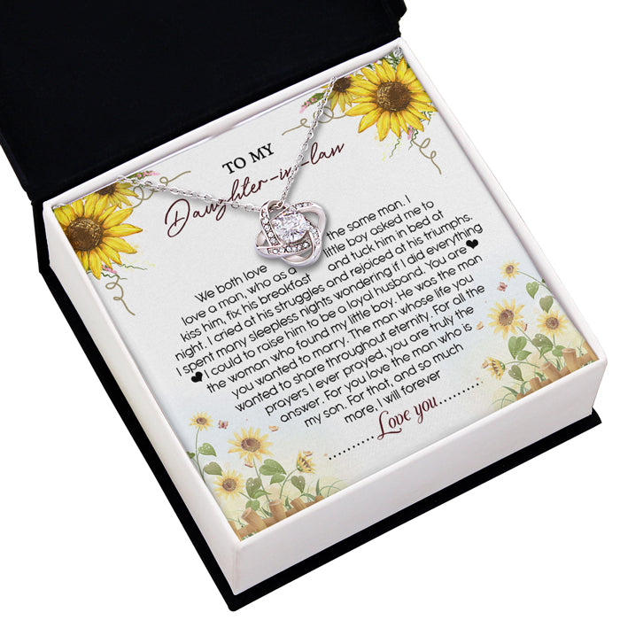 Tu es vraiment la réponse - Collier nœud d'amour familial - Cadeau pour belle-fille