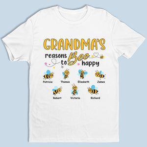 Une grand-mère heureuse grâce à ses enfants - T-shirt, sweat à capuche et sweat-shirt unisexe personnalisé pour la famille - Cadeau de fête des mères et d'anniversaire pour grand-mère