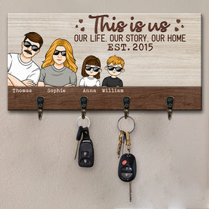 À notre douce maison - Porte-clés personnalisé pour la famille, porte-clés - Cadeau pour les membres de la famille