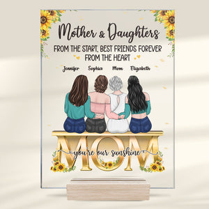 Mère et filles de l'étoile - Plaque acrylique personnalisée pour la famille - Cadeau de fête des mères et d'anniversaire pour maman
