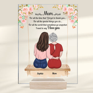Tu m'auras toujours - Plaque acrylique personnalisée pour la famille - Cadeau d'anniversaire pour maman