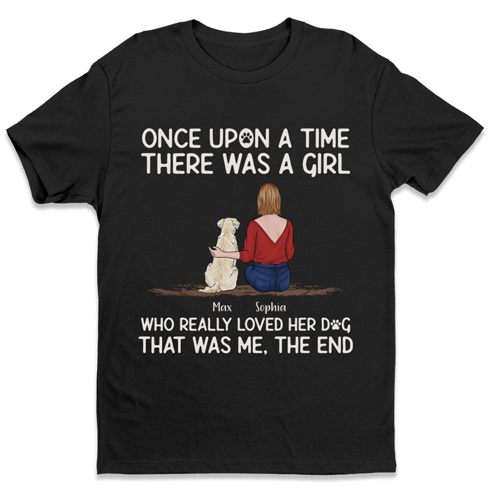 Une fille qui aime vraiment ses chiens - T-shirt, sweat à capuche et sweat-shirt unisexe personnalisé avec chien - Cadeau pour les propriétaires et les amoureux des animaux
