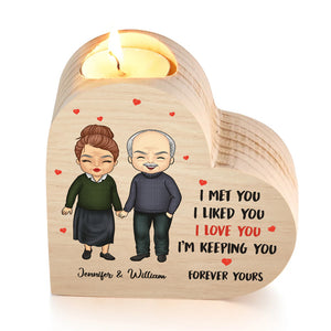 Je te garde à jamais à toi - Bougeoir personnalisé en forme de cœur pour couple - Cadeau pour mari et femme, anniversaire