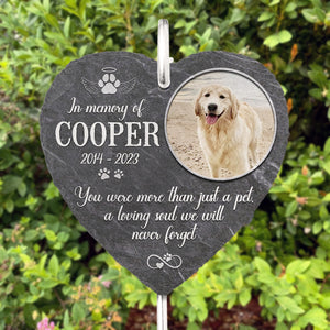 Ardoise et crochet commémoratifs personnalisés pour jardin - Décorations funéraires, cadeaux commémoratifs pour chiens, pierres commémoratives pour animaux de compagnie, cadeau de condoléances pour la perte d'un chien, pierre commémorative pour chien