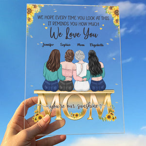 Mère et filles de l'étoile - Plaque acrylique personnalisée pour la famille - Cadeau de fête des mères et d'anniversaire pour maman