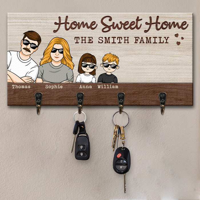 À notre douce maison - Porte-clés personnalisé pour la famille, porte-clés - Cadeau pour les membres de la famille