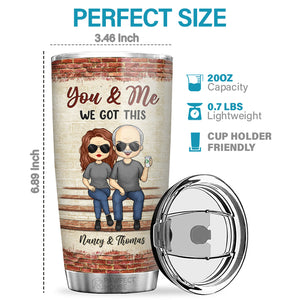 Toi et moi - On s'agace l'un l'autre depuis des décennies et on est toujours aussi forts - Verre personnalisé pour couple - Cadeau pour mari et femme, anniversaire