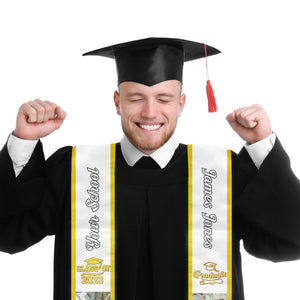 Fier d'être un nouveau diplômé - Étole de remise de diplôme personnalisée - Télécharger une image, cadeau de remise de diplôme