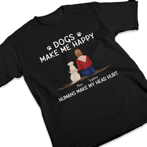Une fille qui aime vraiment ses chiens - T-shirt, sweat à capuche et sweat-shirt unisexe personnalisé avec chien - Cadeau pour les propriétaires et les amoureux des animaux