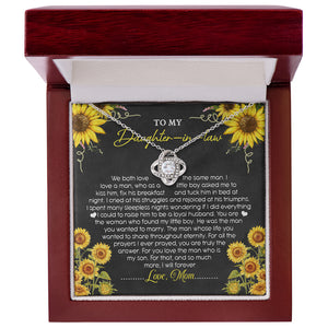 My Dear, You Are Truly The Answer - Family Love Knot Necklace - Gift For Daughter-In-Law