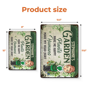Cette princesse porte des bottes - Panneau en métal personnalisé pour décoration de jardin - Cadeau de pendaison de crémaillère pour les amateurs de jardinage
