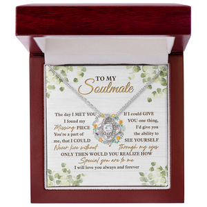 The Day I Met You I Found My Missing Piece - Couple Love Knot Necklace - Gift For Wife, Anniversary