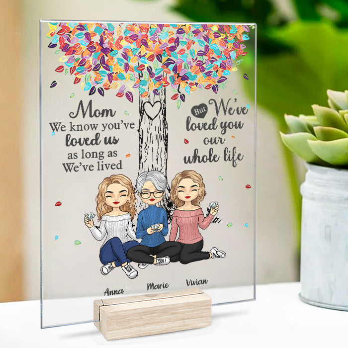 Pour nous, vous êtes le monde - Plaque acrylique personnalisée pour la famille - Cadeau de fête des mères, d'anniversaire pour maman