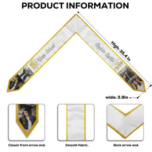 Fier d'être un nouveau diplômé - Étole de remise de diplôme personnalisée - Télécharger une image, cadeau de remise de diplôme