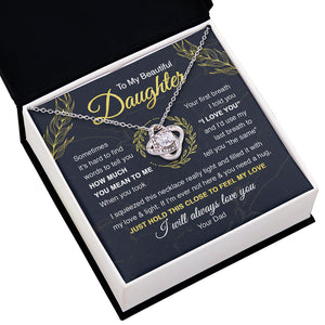 I Will Always Love You - Family Love Knot Necklace - Gift For Daughter From Dad