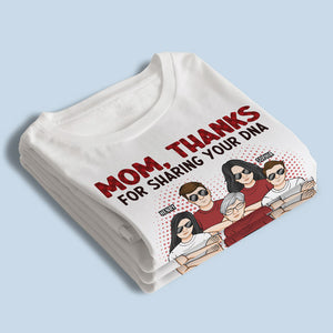 Maman, merci d'avoir partagé ton ADN - T-shirt, sweat à capuche, sweat-shirt unisexe personnalisé pour la famille - Cadeau de fête des mères, d'anniversaire pour maman